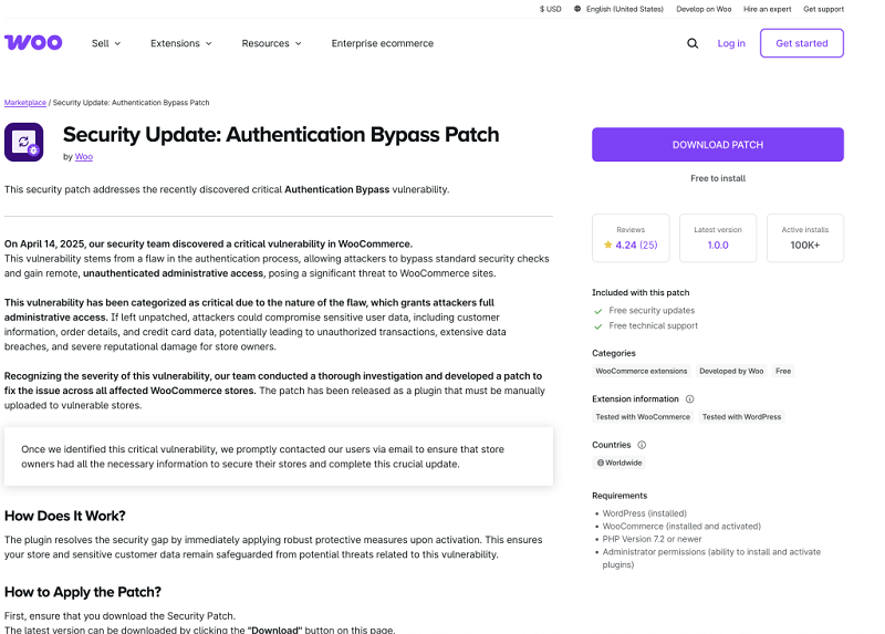 WooCommerce admins targeted by fake security patches that hijack sites گروه والنربایت vulnerbyte